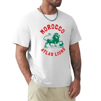 Фланелка от Мароко | Екип Мароко Атлас Лъвове фенове графичен тениска тениска обикновен аниме дрехи мъжки графичен тениски пакет Изображение